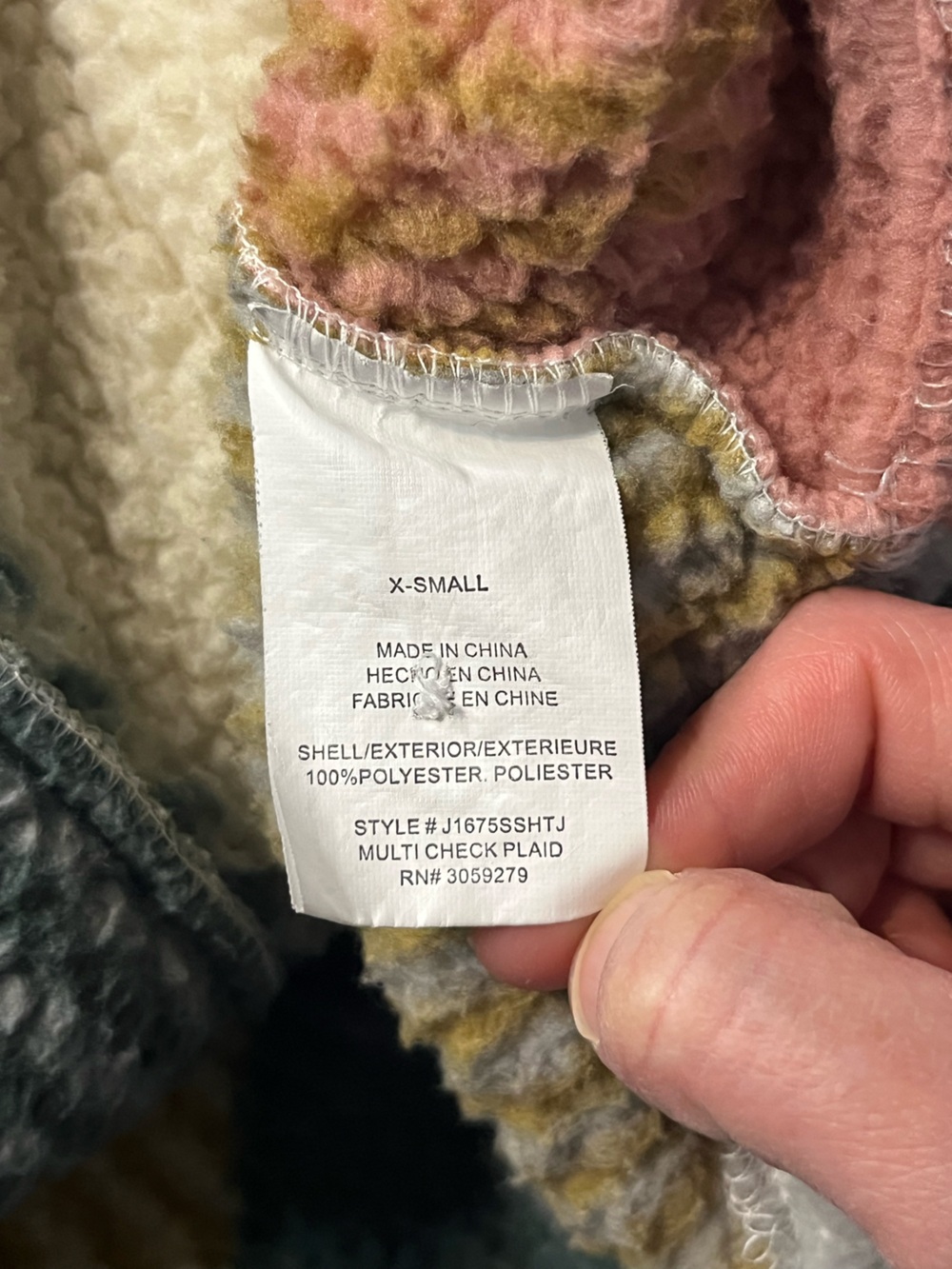 Thread & Supply Multicolored Patchwork Teddy Shacket - Picture 5 of 6
